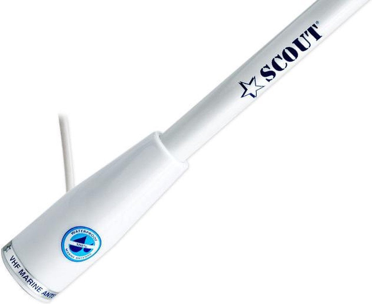 SCOUT KS-22 witte glasvezel Marifoonantenne 150 cm