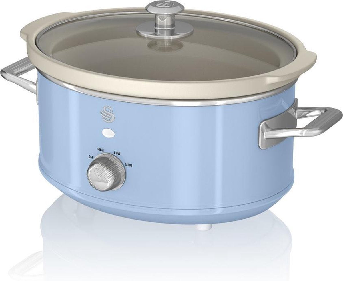 Swan Retro 3.5 L Slowcooker Blauw