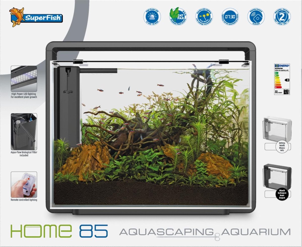 Superfish Home 85 Aquarium Wit ( let op : wit)