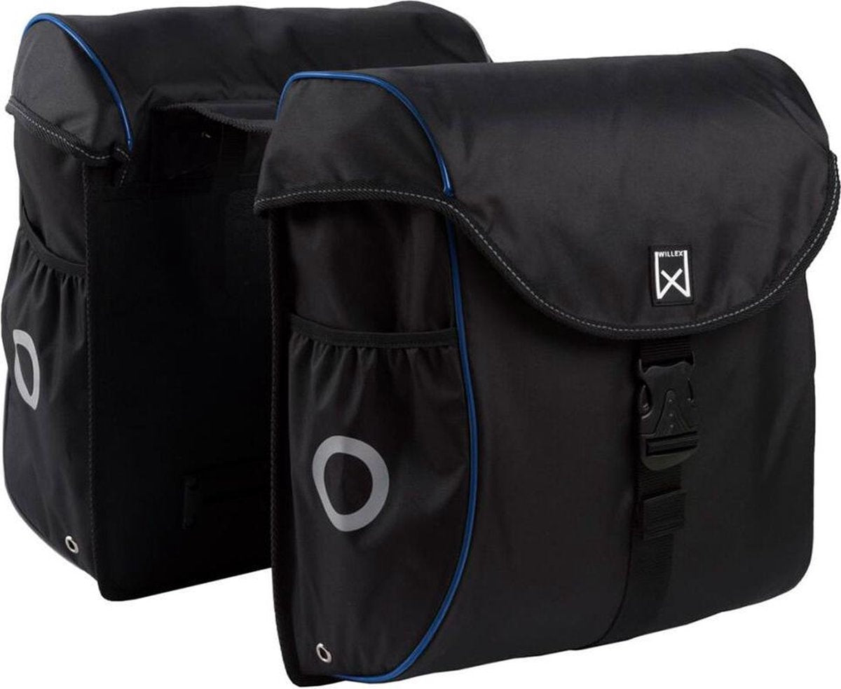 Willex 300 serie - Dubbele Fietstas - 38 l - Zwart/Blauw