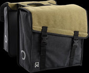 Willex Dubbele Canvas Fietstas 101 - 30 liter - Groen/Zwart