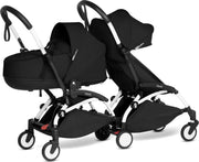 Babyzen YOYO2 wit frame met CONNECT compleet voor 1 newborn en 1 kindje van 6 mnd + kleur zwart