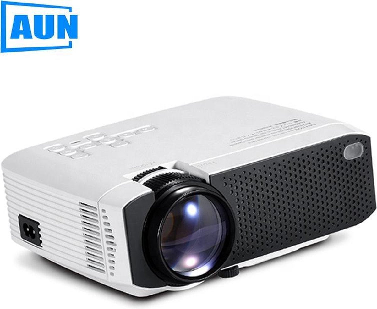 HiddenLeafs Mini Beamer AUN D50s - HD 1280 x 720P - 2900 Lumen - HD 3D Mini Beamer - Mini Led Projector - Home Entertainment - Home cinema