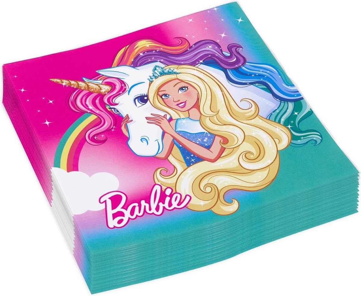 AMSCAN - 20 Papieren servetten Barbie Dreamtopia - Decoratie > Papieren servetten