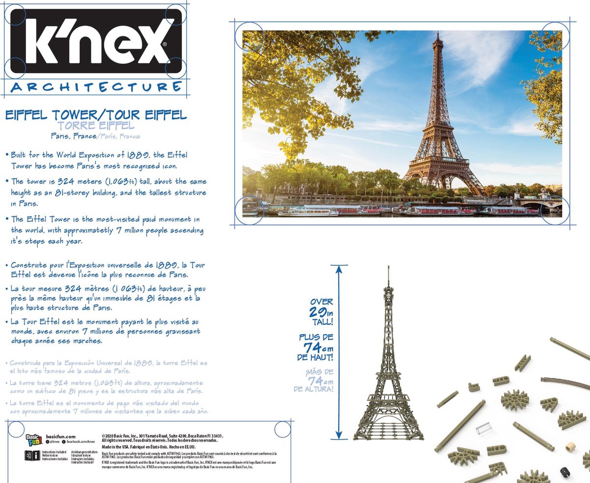 K'NEX Architecture - Eiffel Tower Bouwset