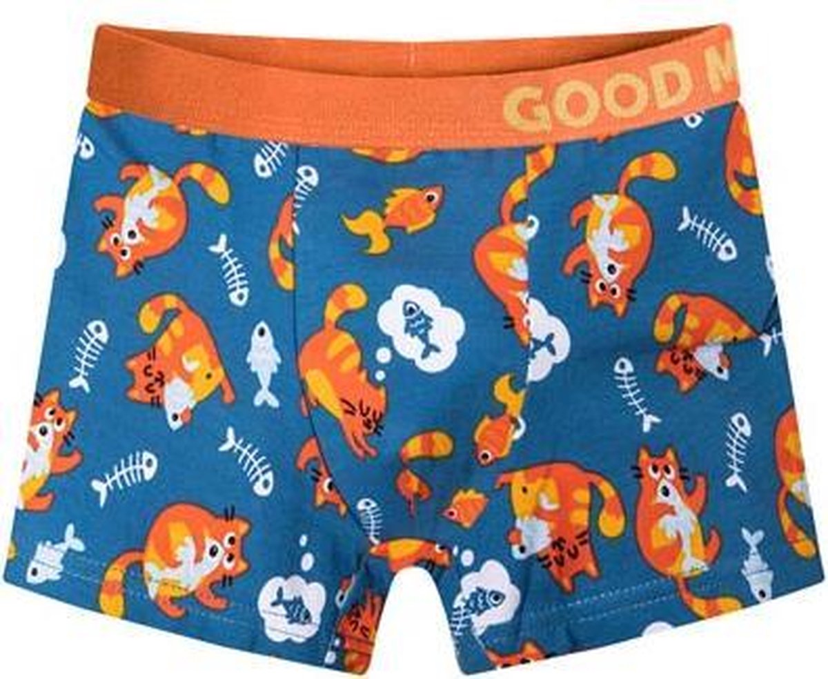 Good Mood Jongens Boxer - Kat en Vis - 134/140