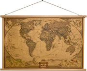 National Geographic - Grote Wereldkaart - Landkaart - Schoolkaart 75 x 50 CM - Wanddecoratie - Kwaliteit - Design - Om aan de muur te hangen - Wereld Kaart - Land Kaart - Continenten