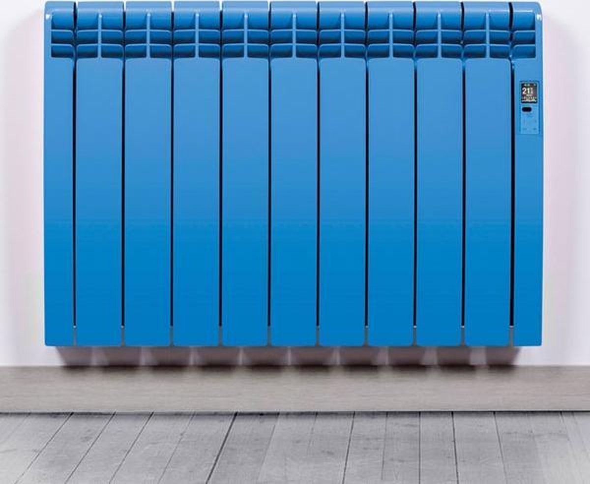 Elektrische Radiator Wifi - Smartcontrol via app Light Blue (RAL) - Energiebesparende functies - Laag verbruik - Realtime consumptie - 7 elementen - 770 W - Zuinigste Radiator