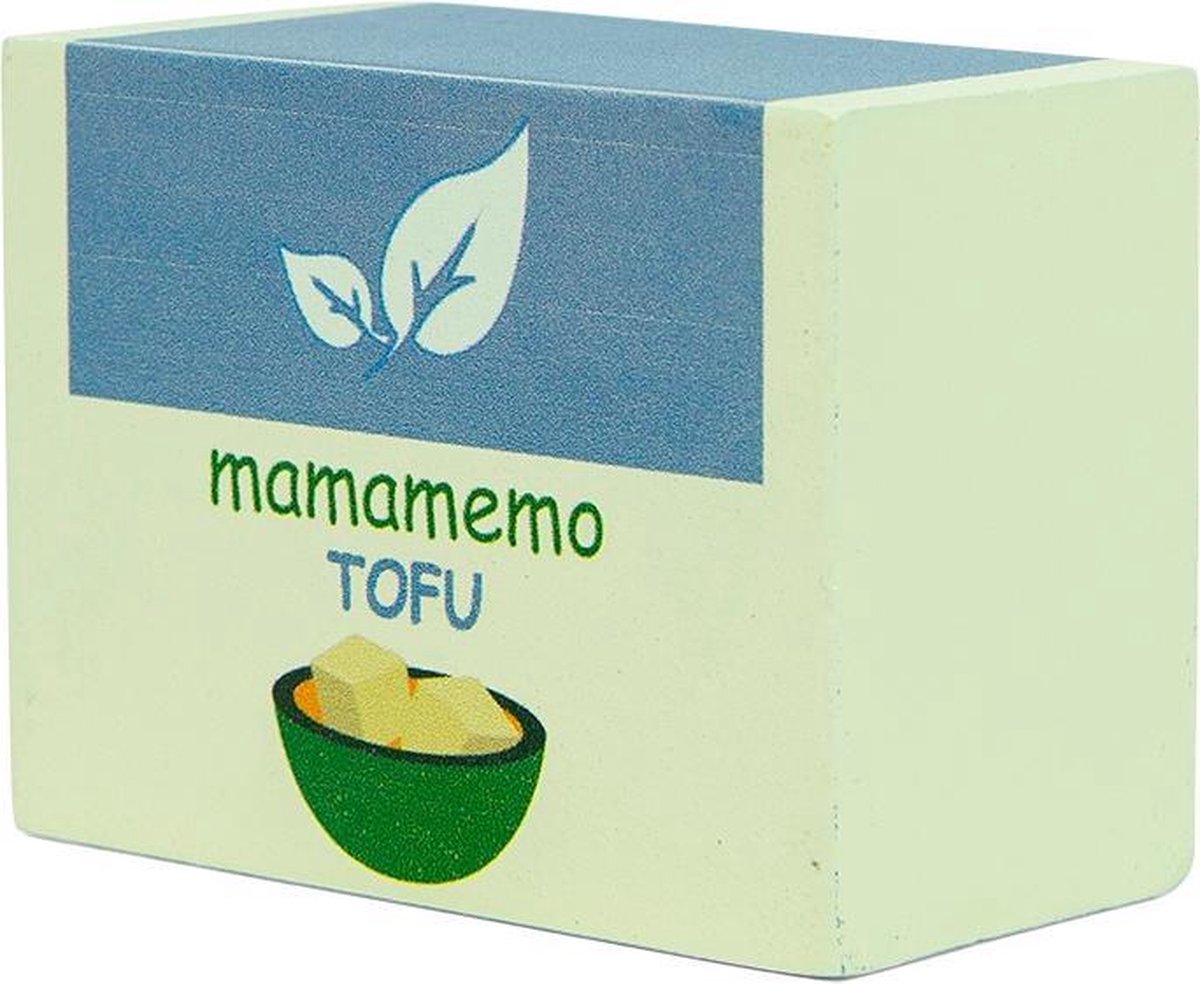 Mamamemo Tofu 10 X 8 Cm Hout Ivoorwit/lichtblauw