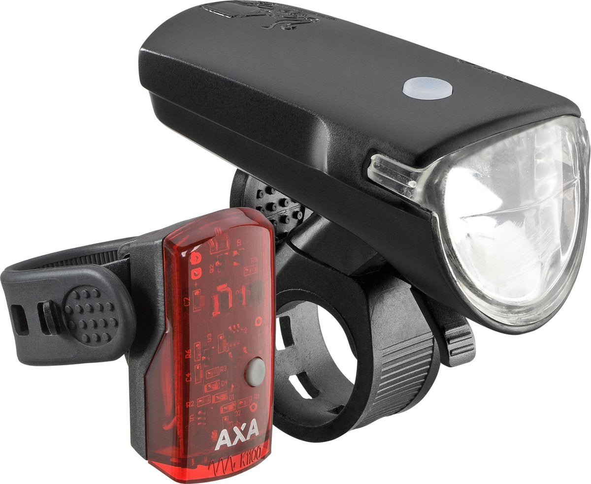 AXA Greenline 35 Fietsverlichtingsset - 35 lux - USB - LED