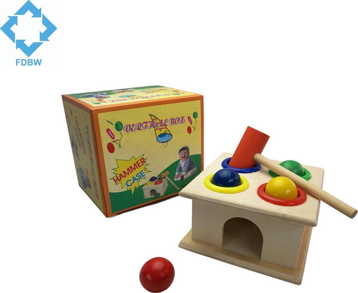 Houten Hamer Spel | Hamerspel | Hamerspel Kinderen | Hamerspel met Ballen - Speelgoed voor Peuter