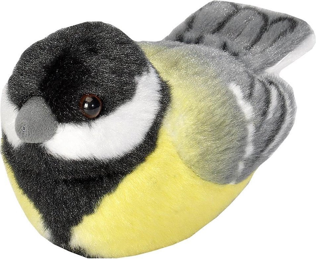 Wild Republic Knuffel Koolmees Met Geluid 16 Cm Pluche Geel