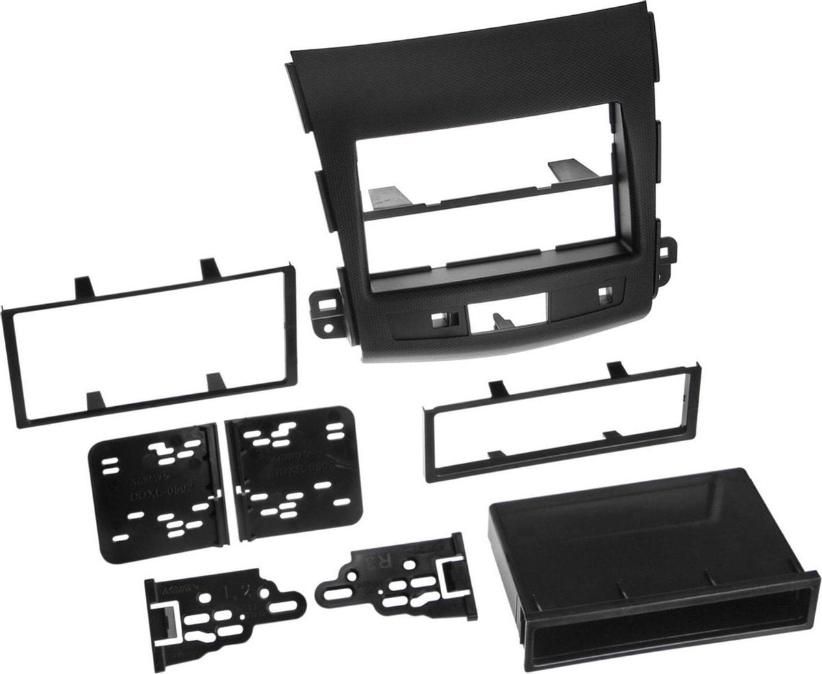 2-DIN Paneel Citroën C-Cross - Peugeot 4007- Mitsubishi Outlander 2007-2012 Kleur: Zwart