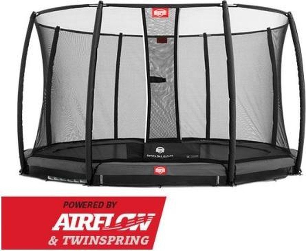 Trampoline BERG InGround Champion Grey 380 + Safety Net Deluxe