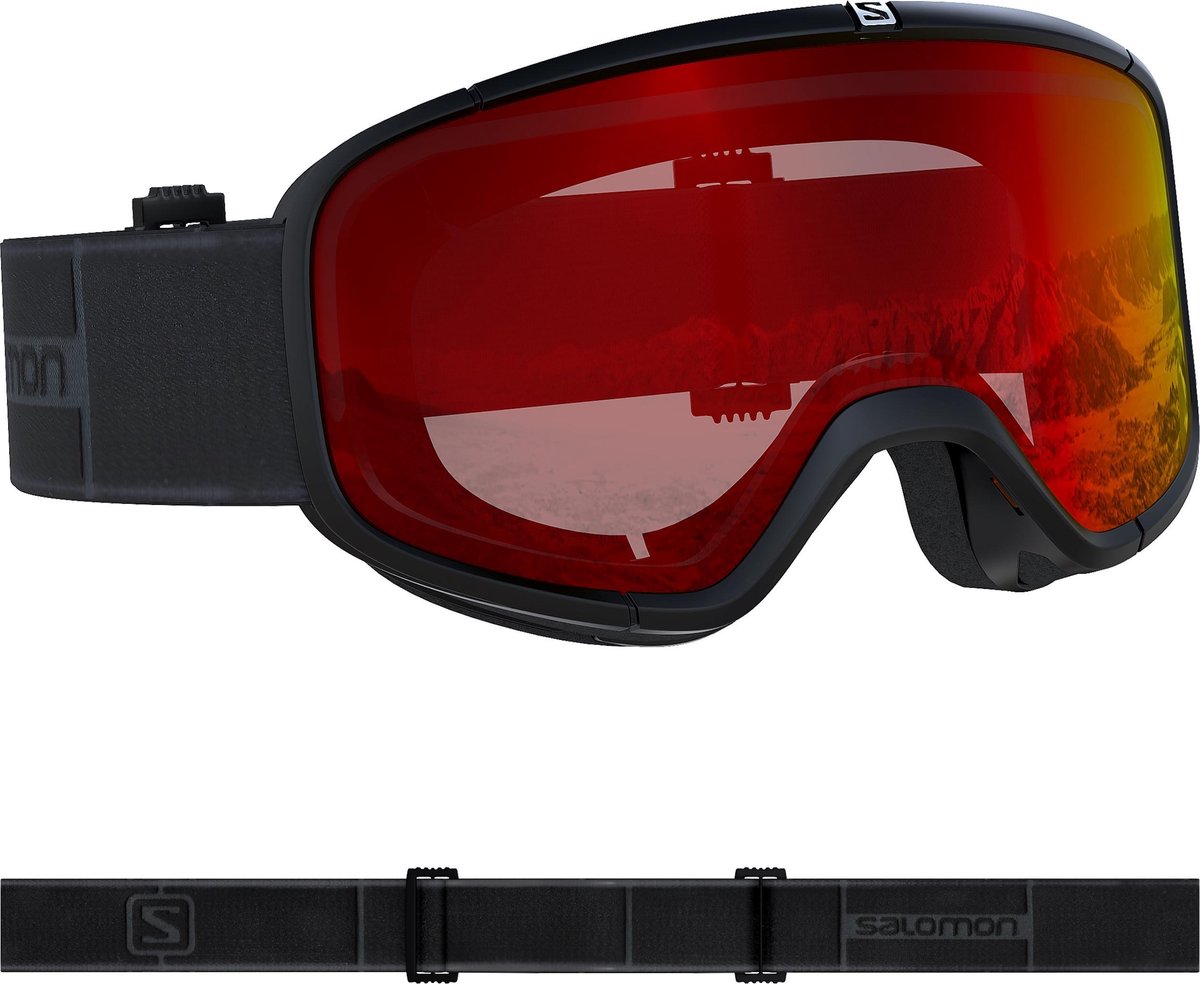 Salomon Four Seven Sneeuwbril - Fit & Comfort -Maximaal Gezichtsveld -Black/Grey/Mid Red