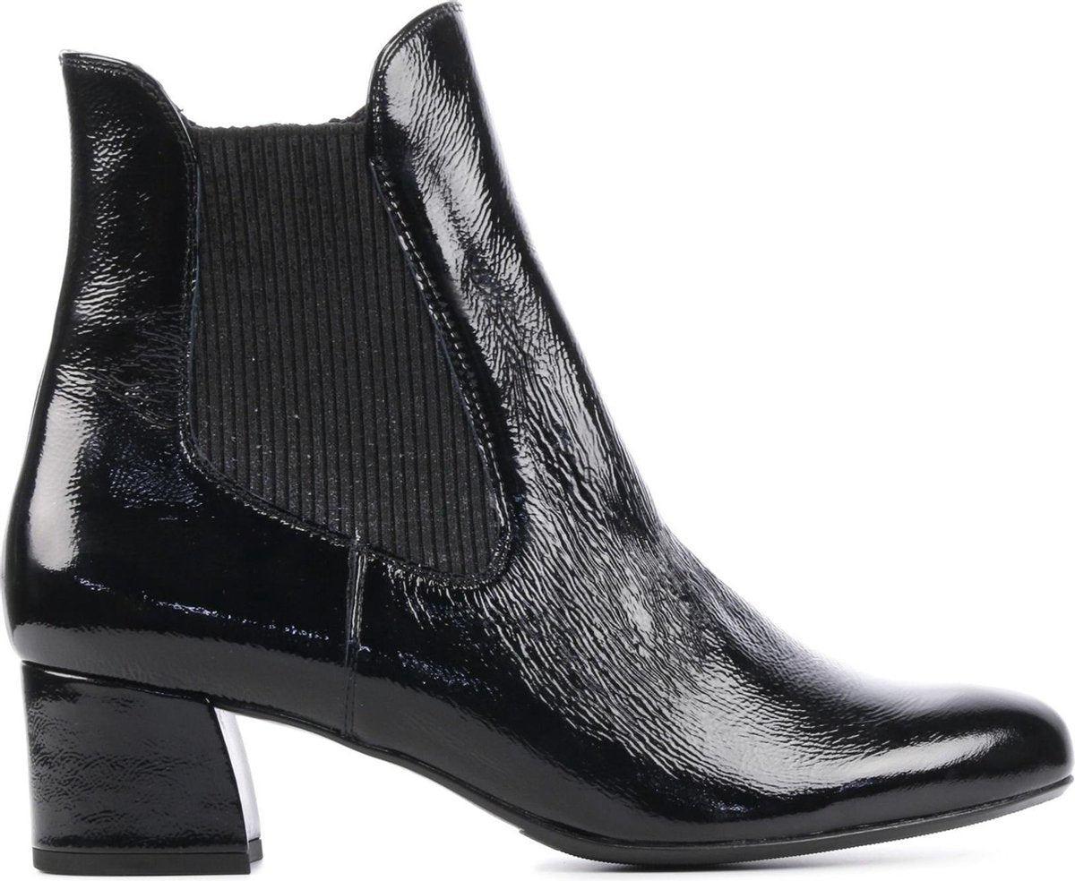 Hassia Vrouwen Leer  Chelsea boots / Laarzen / Damesschoenen 304971 - Zwart - maat 42.5