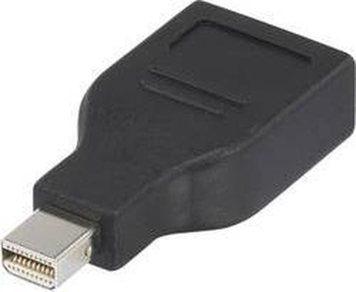 Renkforce RF-4174572 DisplayPort Adapter [1x Mini-DisplayPort stekker - 1x DisplayPort bus] Zwart Vergulde steekcontacten