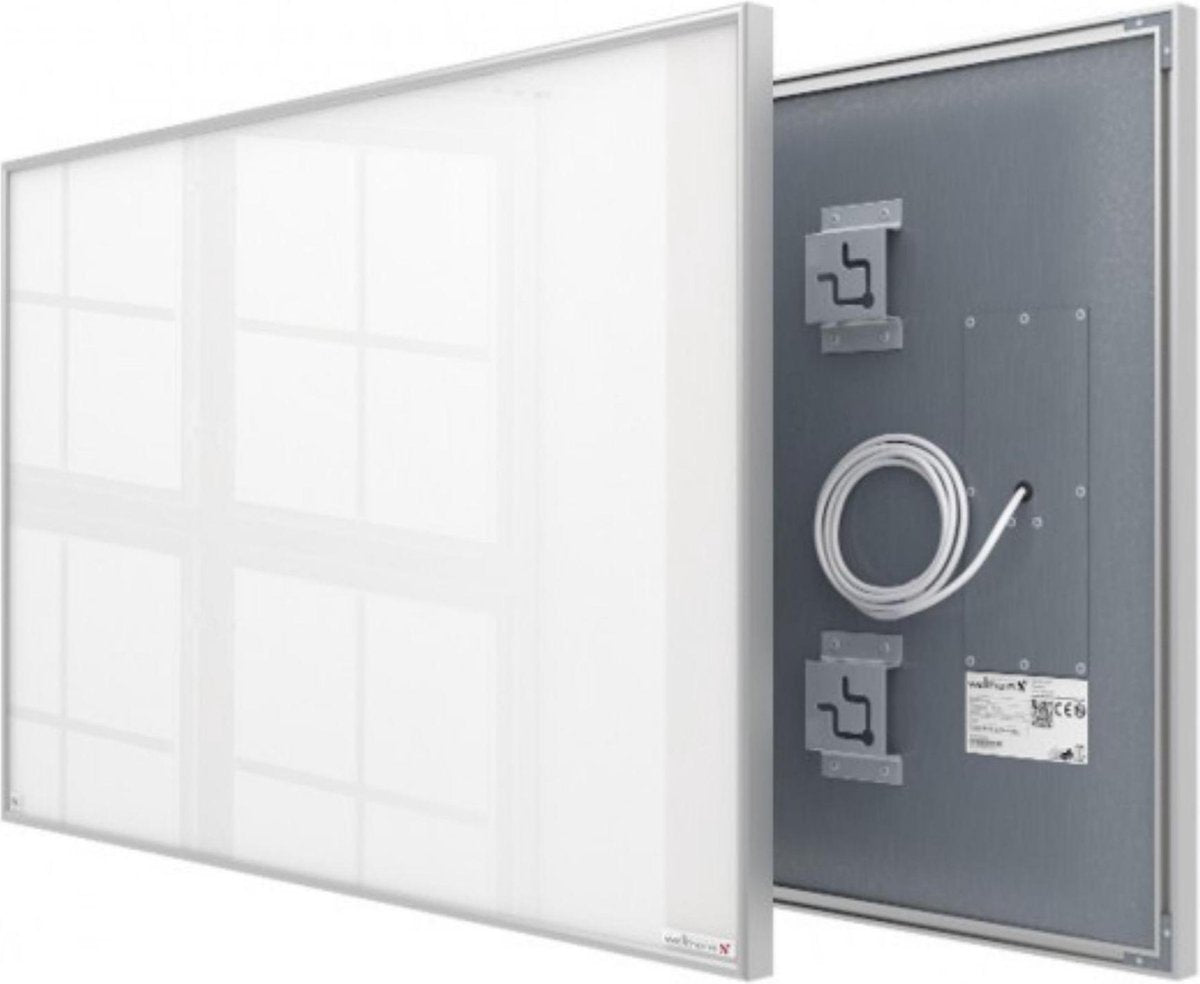 Welltherm infrarood paneel 580 Watt Wit glas uitvoering met frame
