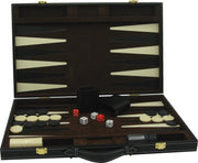Longfield Games Backgammon 18 Inch - Kunstleder Bruin/Ecru