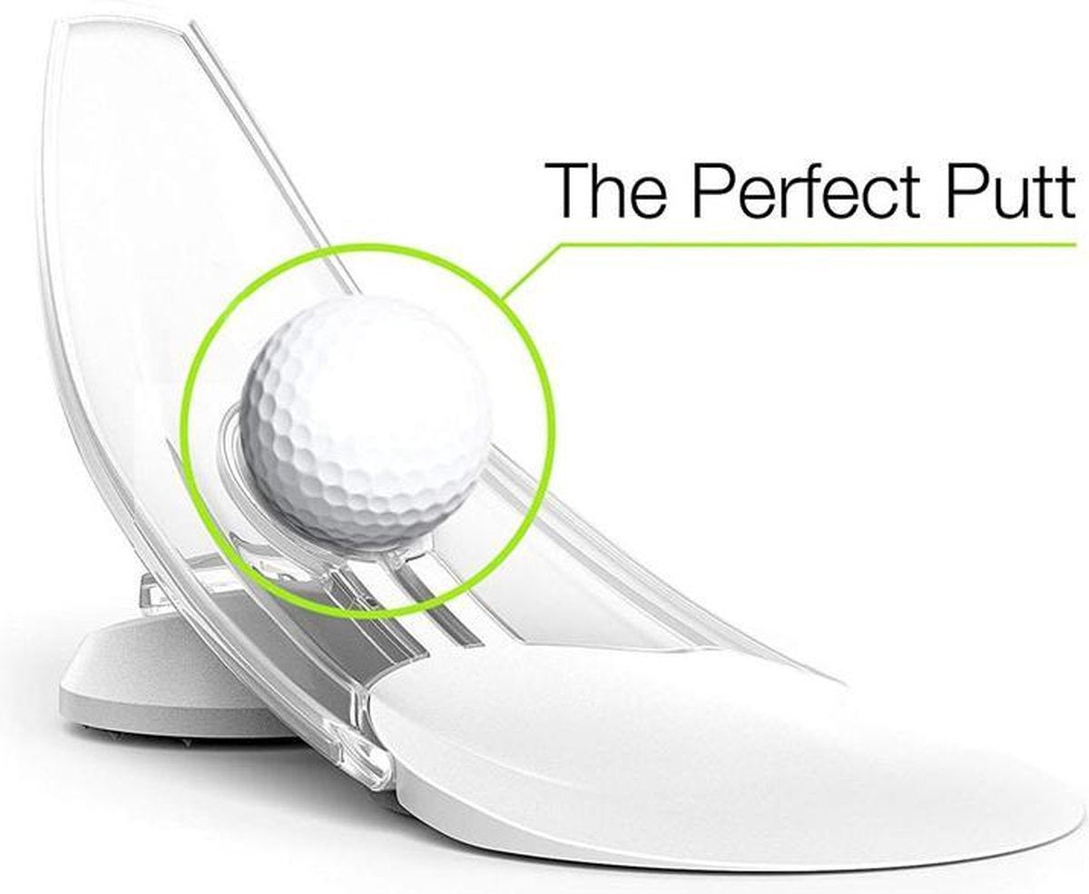 Firsttee - LUXE Putting Trainer - INKLAPBAAR & STEVIG gebouwd - Putter cup - Hole - Golf accessoires - Sport - Training - Putten - Cadeau - Golftrainingsmateriaal - Golfset - Trainingsmaterialen - Golfballen - Swing - Mat - Trolley - Oefenen - Net