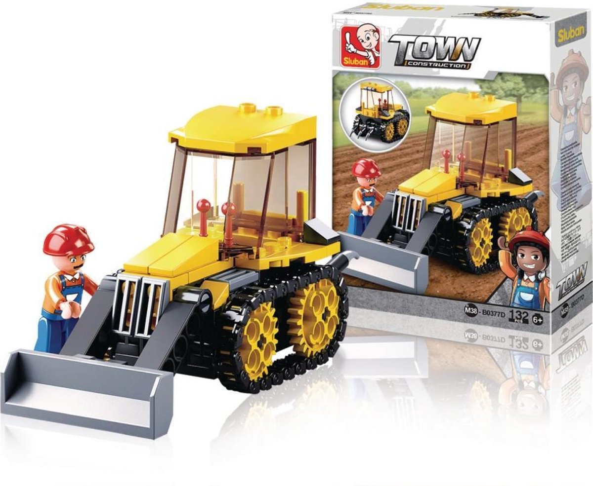 Kleine bulldozer Sluban 132 stuks