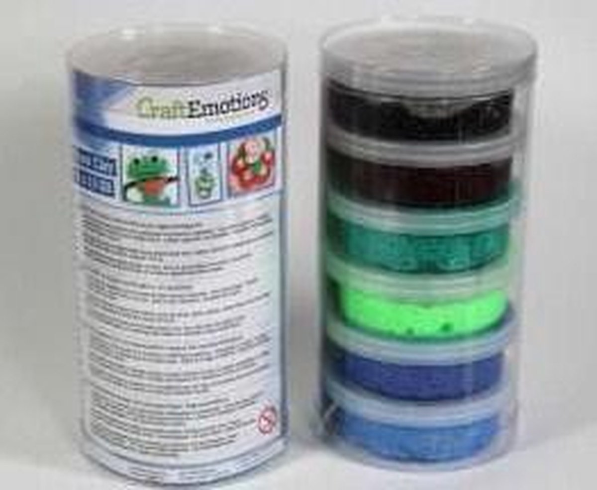 CraftEmotions foam ball clay assortie 6st.