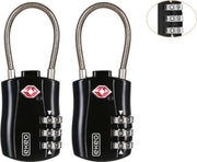 EKEO TSA Kofferslot 3 Cijferig - Reisslot – Reis Cijferslot – Cijferhangslot - Hangslot - Hangslotje - Bagageslotjes – Slot voor Bagage – USA Slotjes - Zwart - 2 Stuks