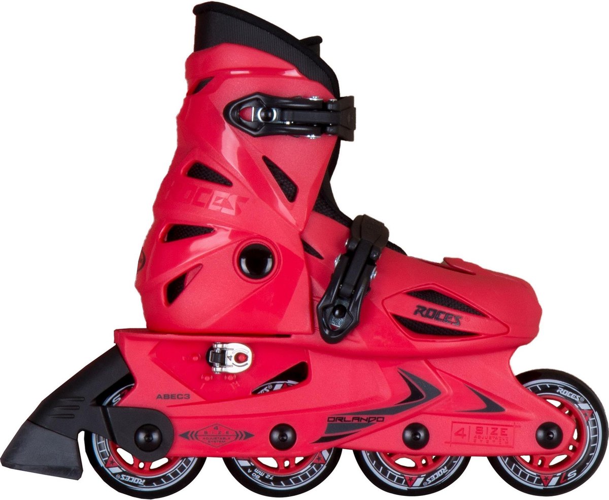 Roces Orlando III  Inlineskates - Maat 30-35 - Unisex - rood/zwart