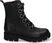 Braqeez Gwen Gabri Veterboots - Laarzen Met Veters - Meisjes - Zwart - Maat 35
