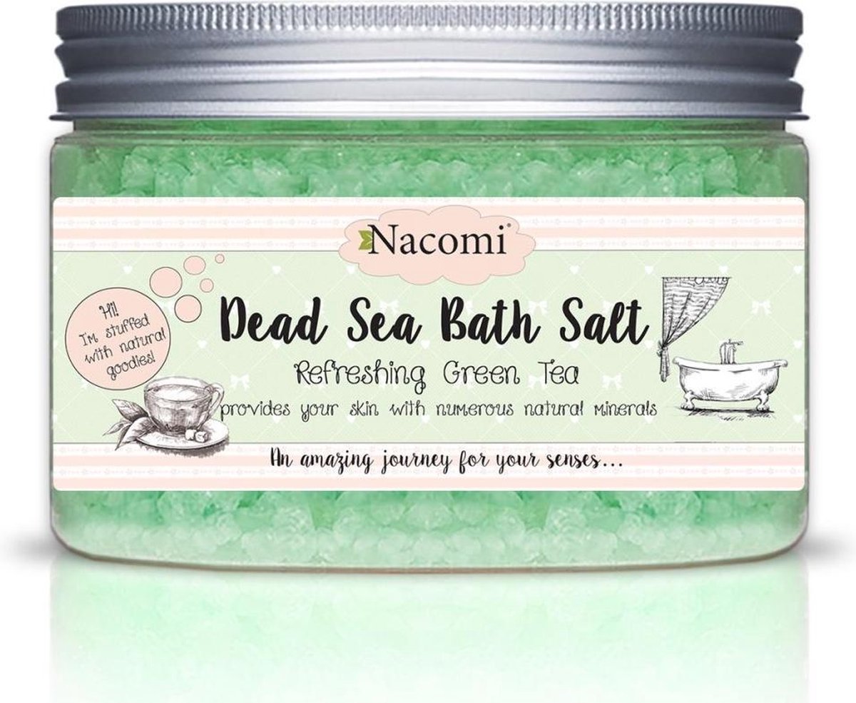 Nacomi - Dead Sea Bath Salt Bath Solo From Dead Sea Minerals Refreshing Green Tea 450G