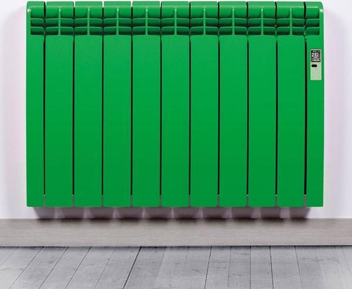 Elektrische Radiator Wifi - Smartcontrol via app Pure Green (RAL) - Energiebesparende functies - Laag verbruik - Realtime consumptie - 3 elementen - 330 W - Zuinigste Radiator