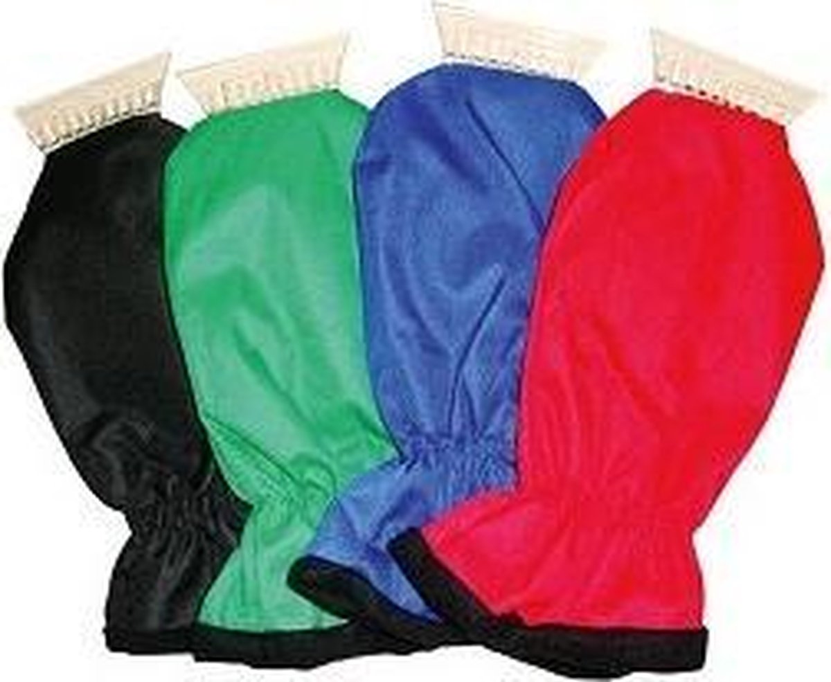 IJskrabber met handschoen Deluxe zwart