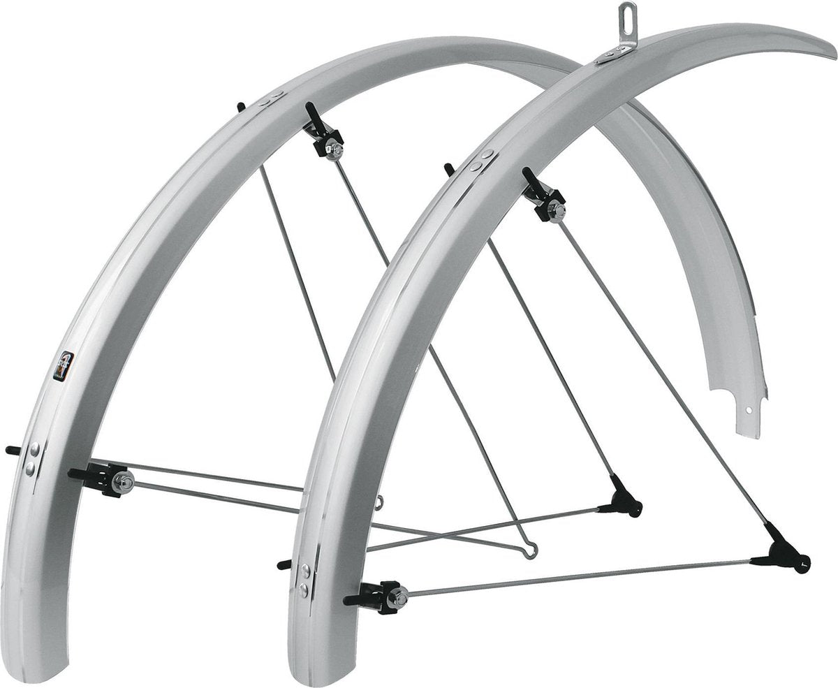 SKS spatbordset 28 inch trekking 45 mm zilver