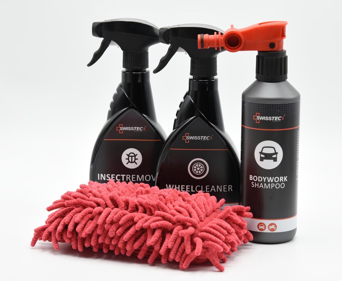 SwissTec Autowas pakket met 500 ml Shampoo