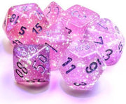 Chessex 7-Die set Borealis Luminary - Pink/Silver