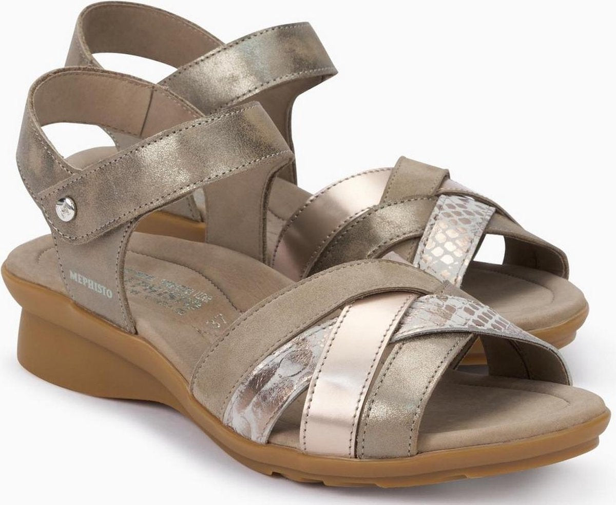 Mephisto POLINA Dames Sandaal - Donkertaupe - Maat 40