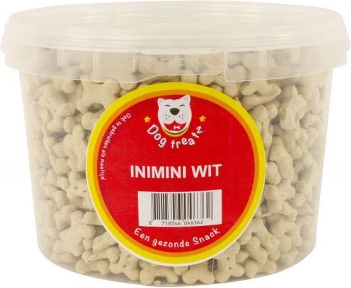1500 gr 3 ltr Dog treatz inimini wit