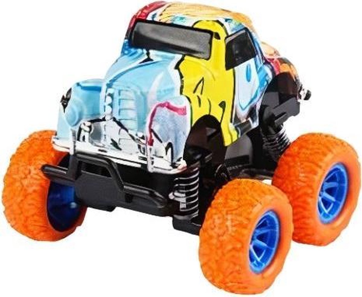Wild Autocross Monstertruck Jongens 9 Cm Staal Oranje