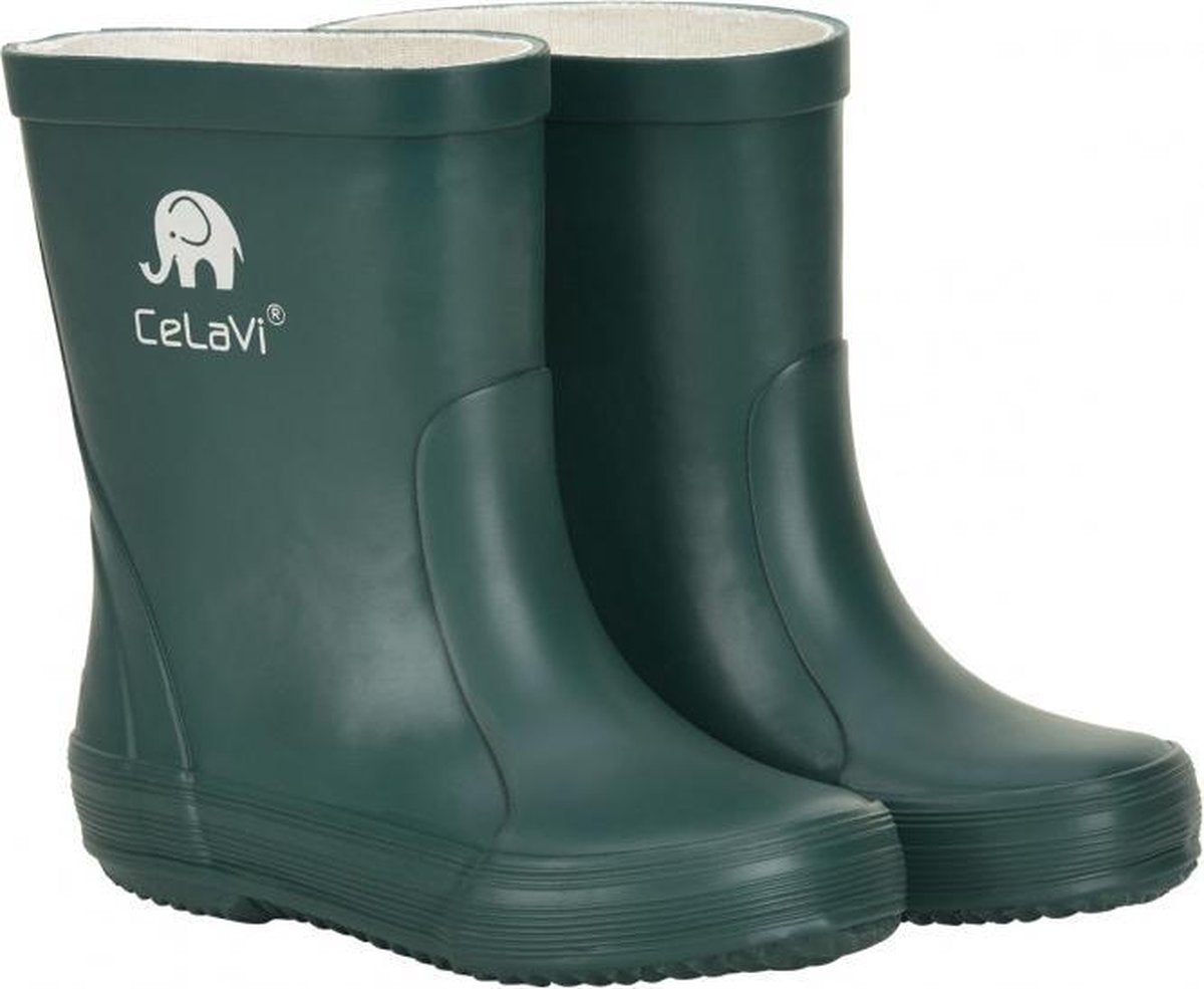Celavi Regenlaarzen Junior Rubber Donkergroen Maat 34