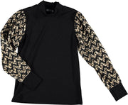 Top Turtle Lurex Body Aop Sleeves 03714 Black/sand Combi
