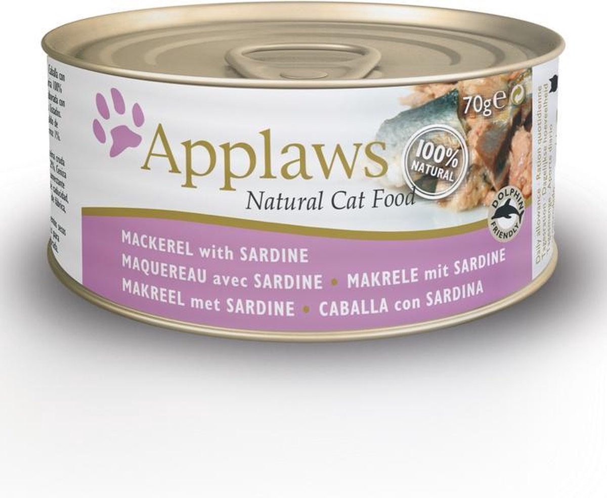 24x applaws cat blik adult mackerel / sardine