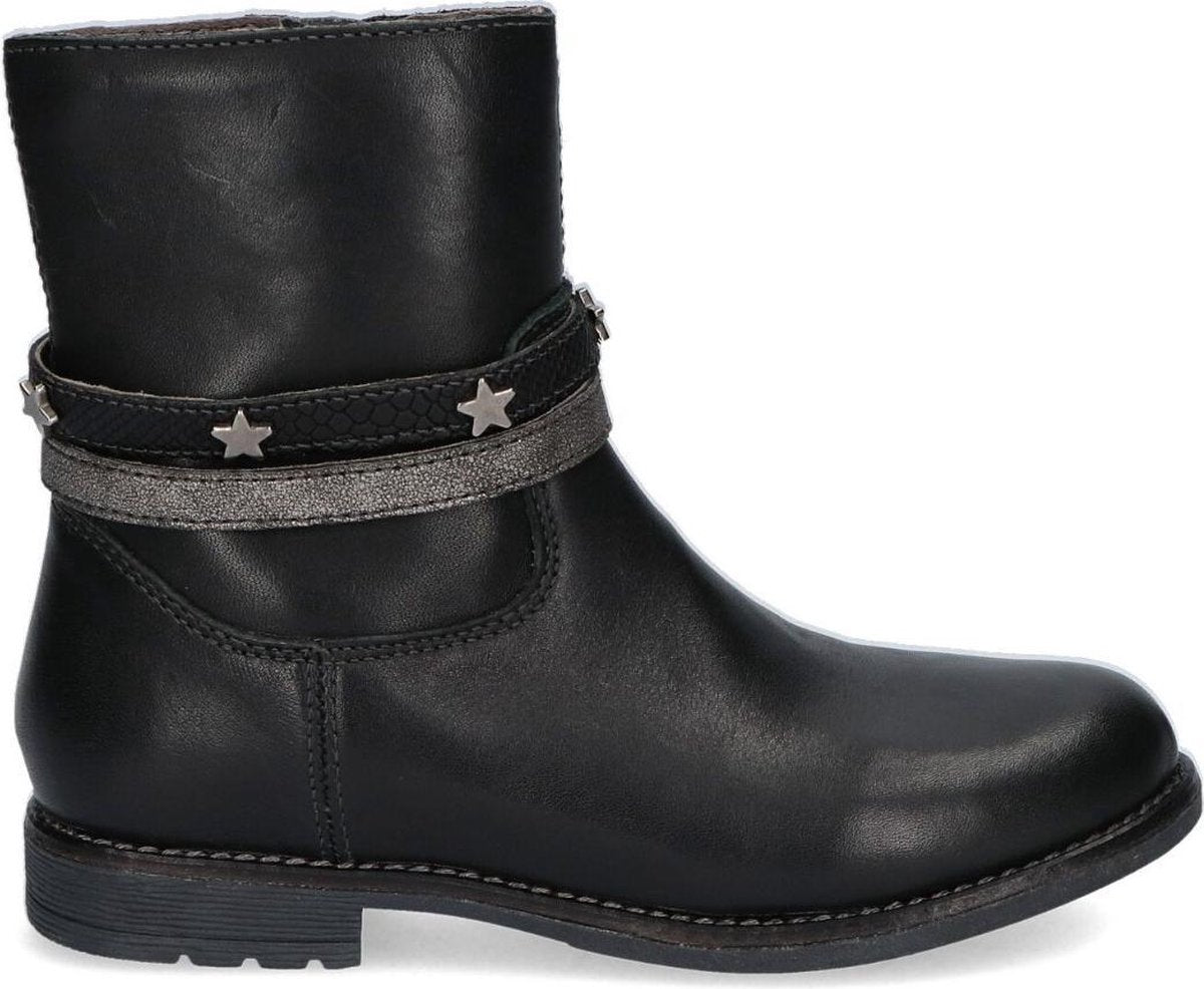 Braqeez Nadja Nova Enkellaarsjes - Enkelboots - Meisjes - Zwart - Maat 33