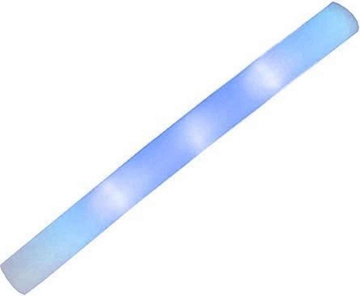 10x Partystaaf / foam stick met blauw LED licht - 48 cm - lichtstaven / partysticks