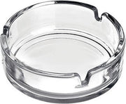 Asbak 11 x 3 cm transparant glas - binnen en buiten gebruik