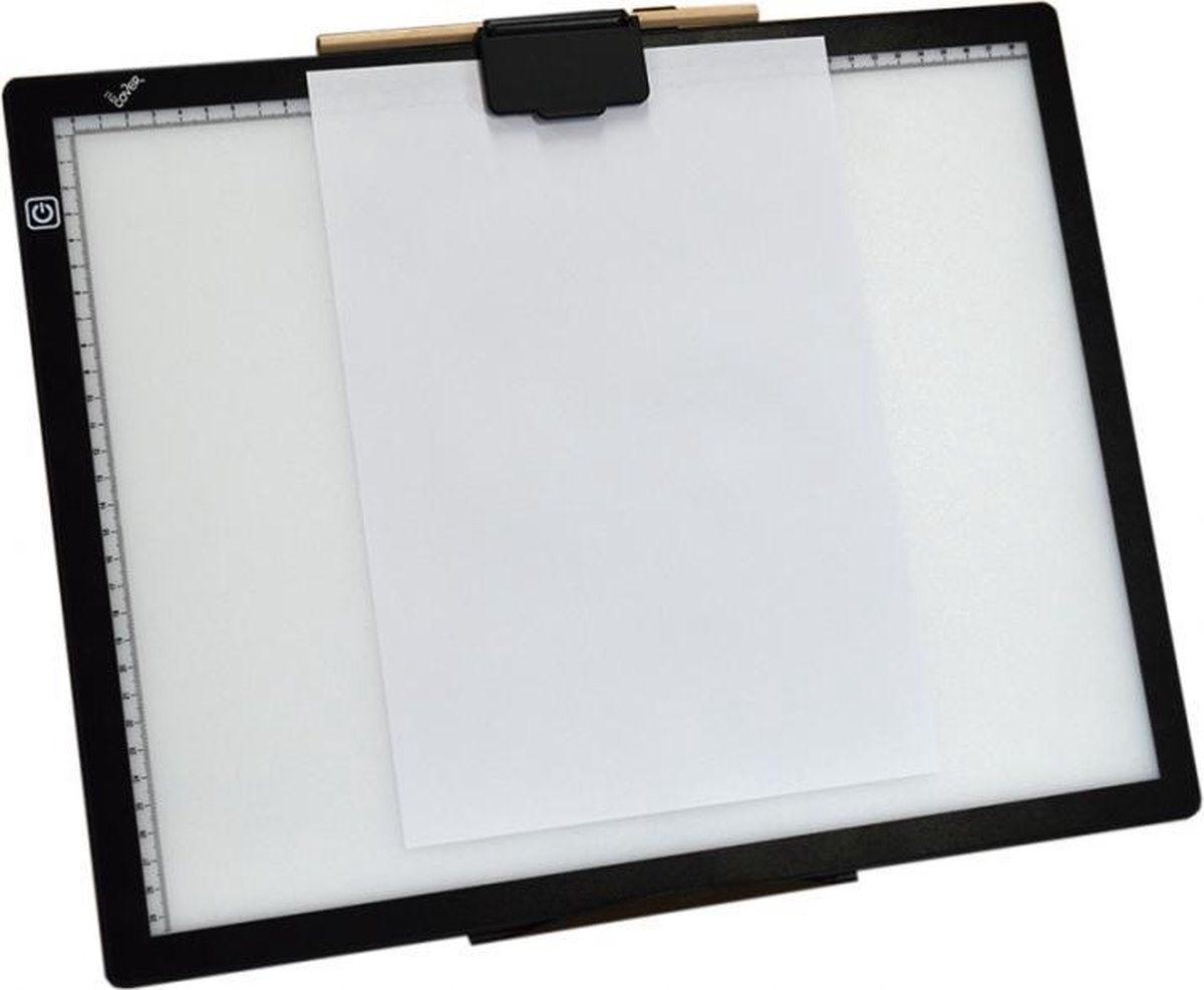 Professionele A3 Lightpad V2 met clip / LED licht Lichtbak / Tekentafel / Lichttafel / Lichtbox / Lightbox met 3 dimbare lichtstanden
