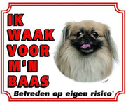 Pekingees Waakbord - Ik waak voor mijn baas Blond