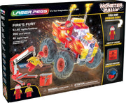 Laser Pegs Monster Truck Fire's Fury Rood - Constructiespeelgoed