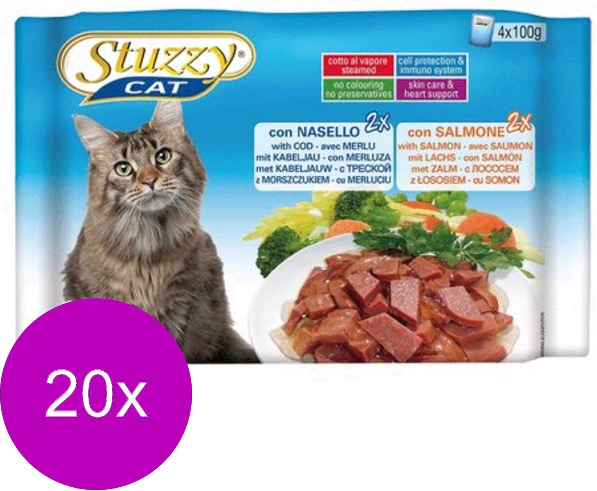 Stuzzy Multi-Pack Pouch - Kattenvoer - 20 x Heek Zalm 4x100 g