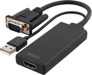 Deltaco VGA-HDMI6 VGA naar HDMI adapter Full HD 1920x1080 met USB voor audio & stroomvoorziening