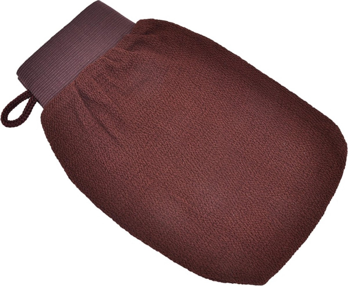 KELERINO. Kessa Scrub Handschoen - Washandje - Kessa Glove - Hammam - Bruin